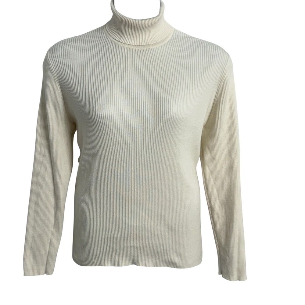 Faded Glory Women's Plus Long Sleeve Ribbed Turtleneck Sweater